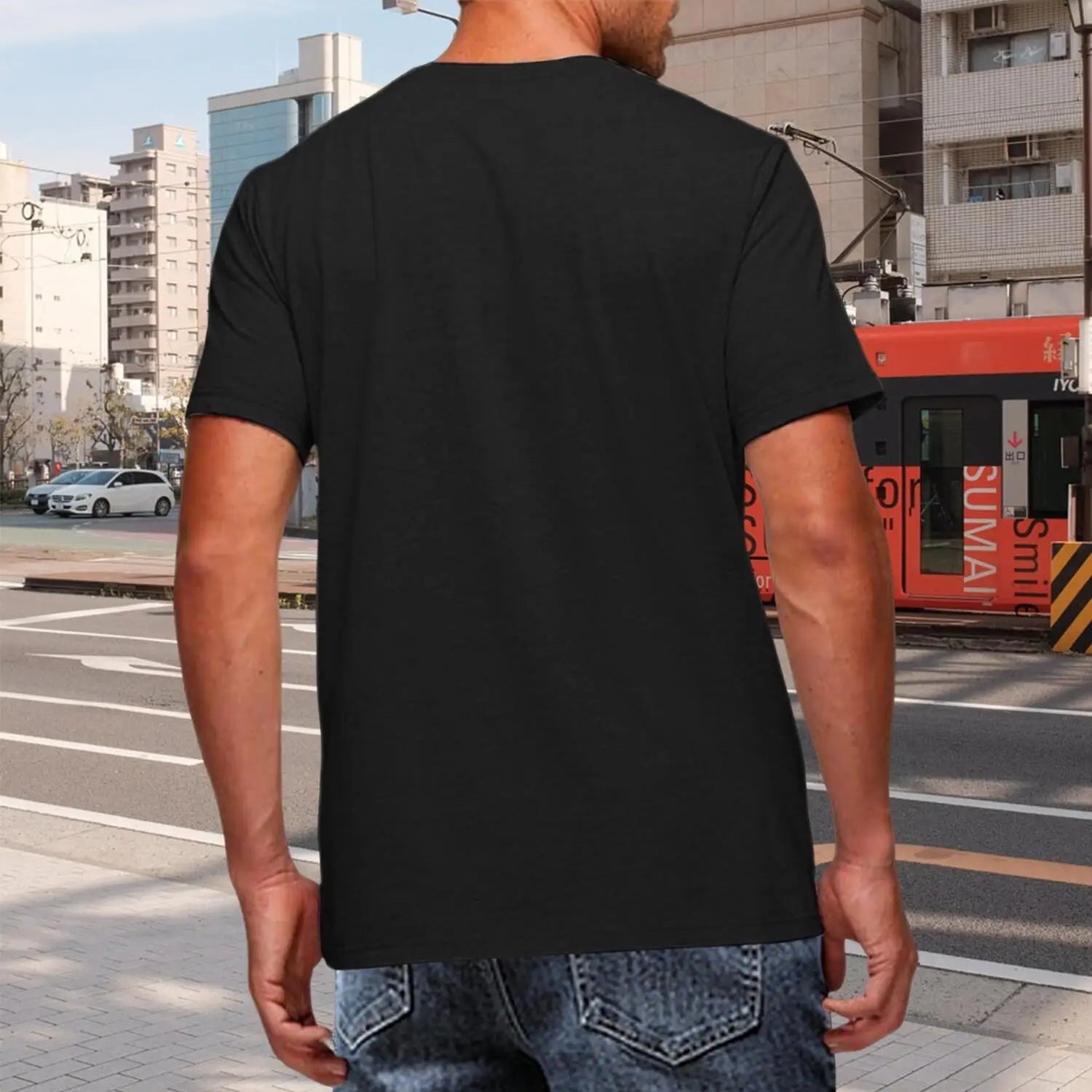 Men's Cute Black Cat Ramen T-Shirt: