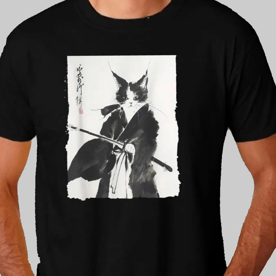 Men's Samurai Cat T-Shirt
