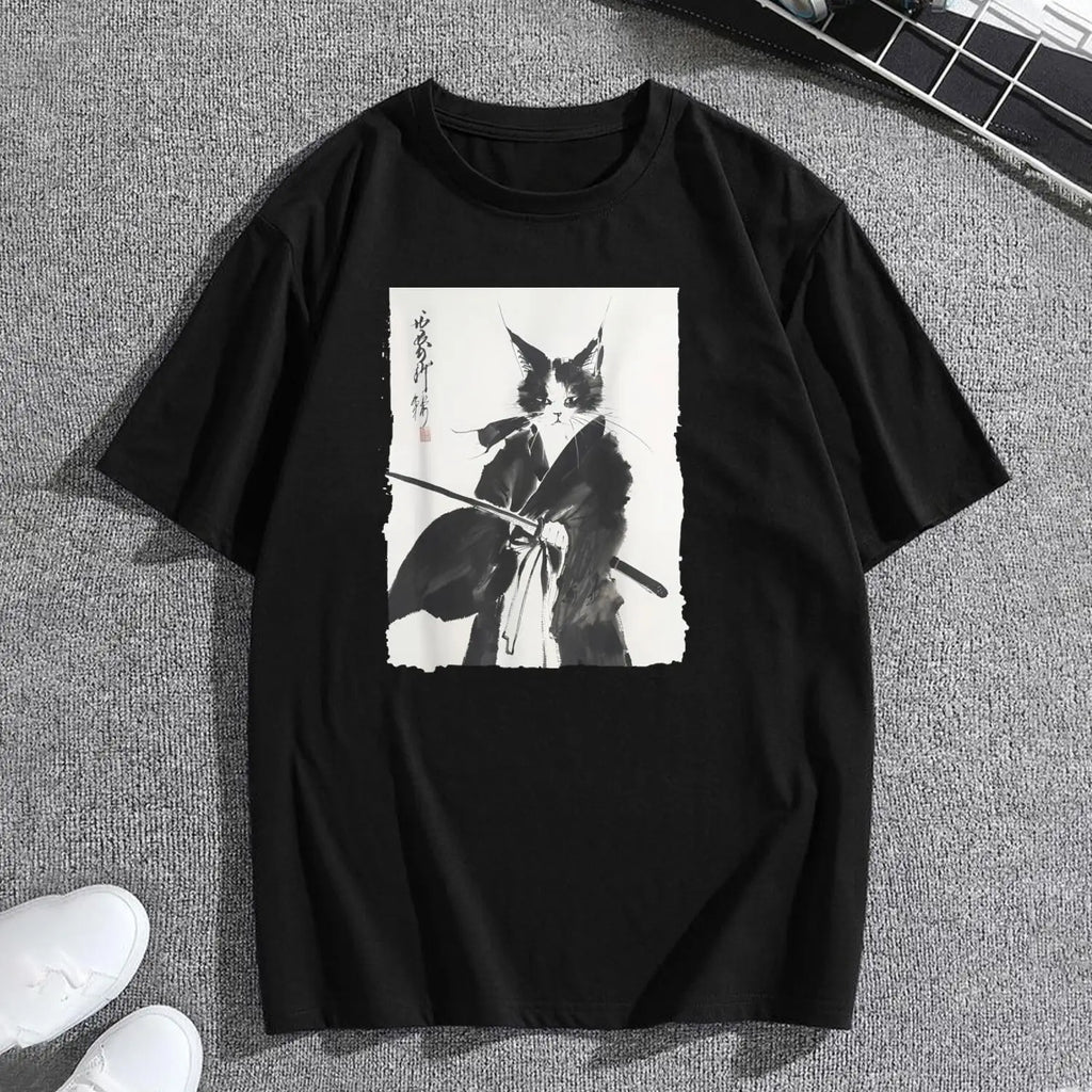 Men's Samurai Cat T-Shirt